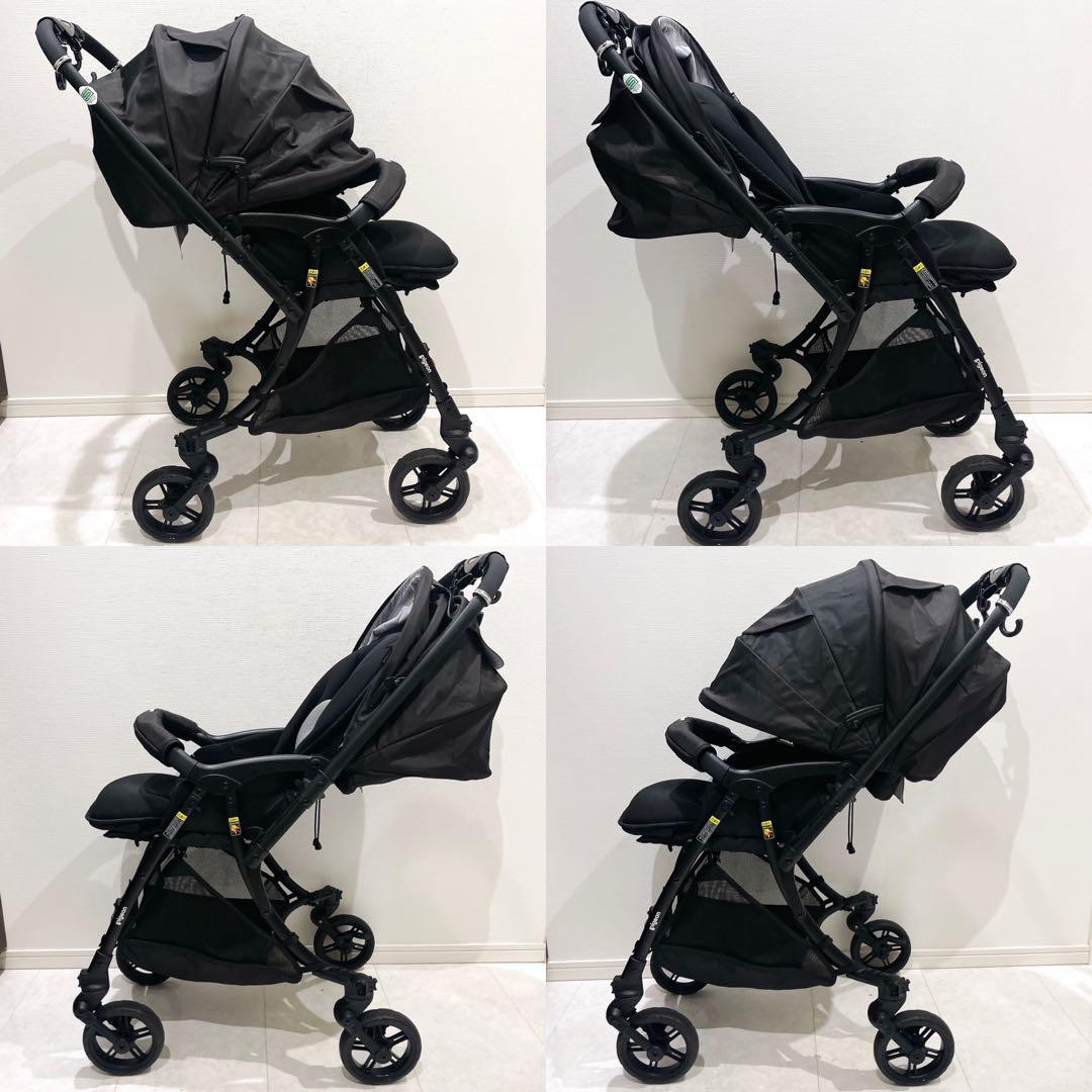 ピジョン Suuuto SB2 ベビーカー 両対面式 オールブラック 極美品