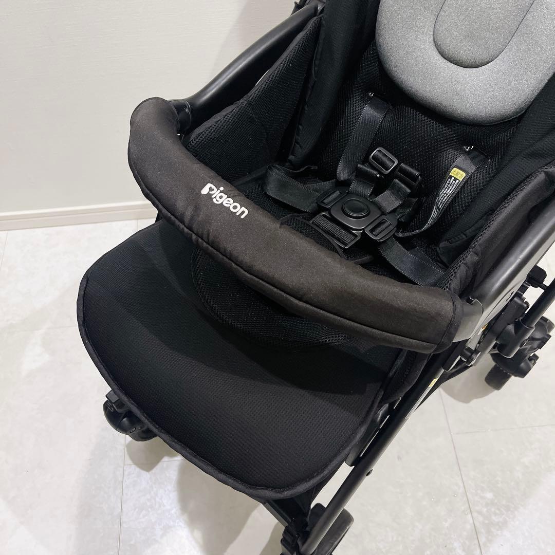 ピジョン Suuuto SB2 ベビーカー 両対面式 オールブラック 極美品