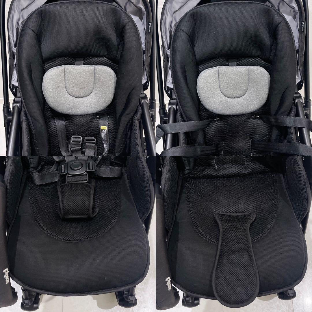 ピジョン Suuuto SB2 ベビーカー 両対面式 オールブラック 極美品