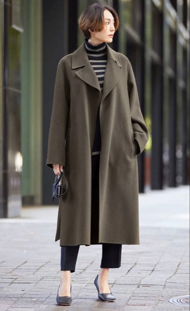 【ひまわり】タグ付き新品【iCB】ウールリバー ロングトレンチコート