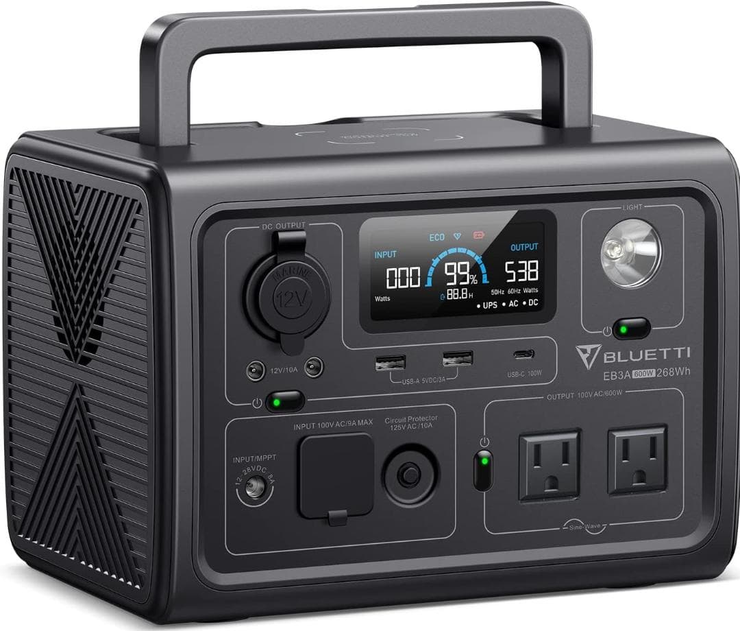 BLUETTI ポータブル電源 EB3A 268Wh アウトドア キャンプ