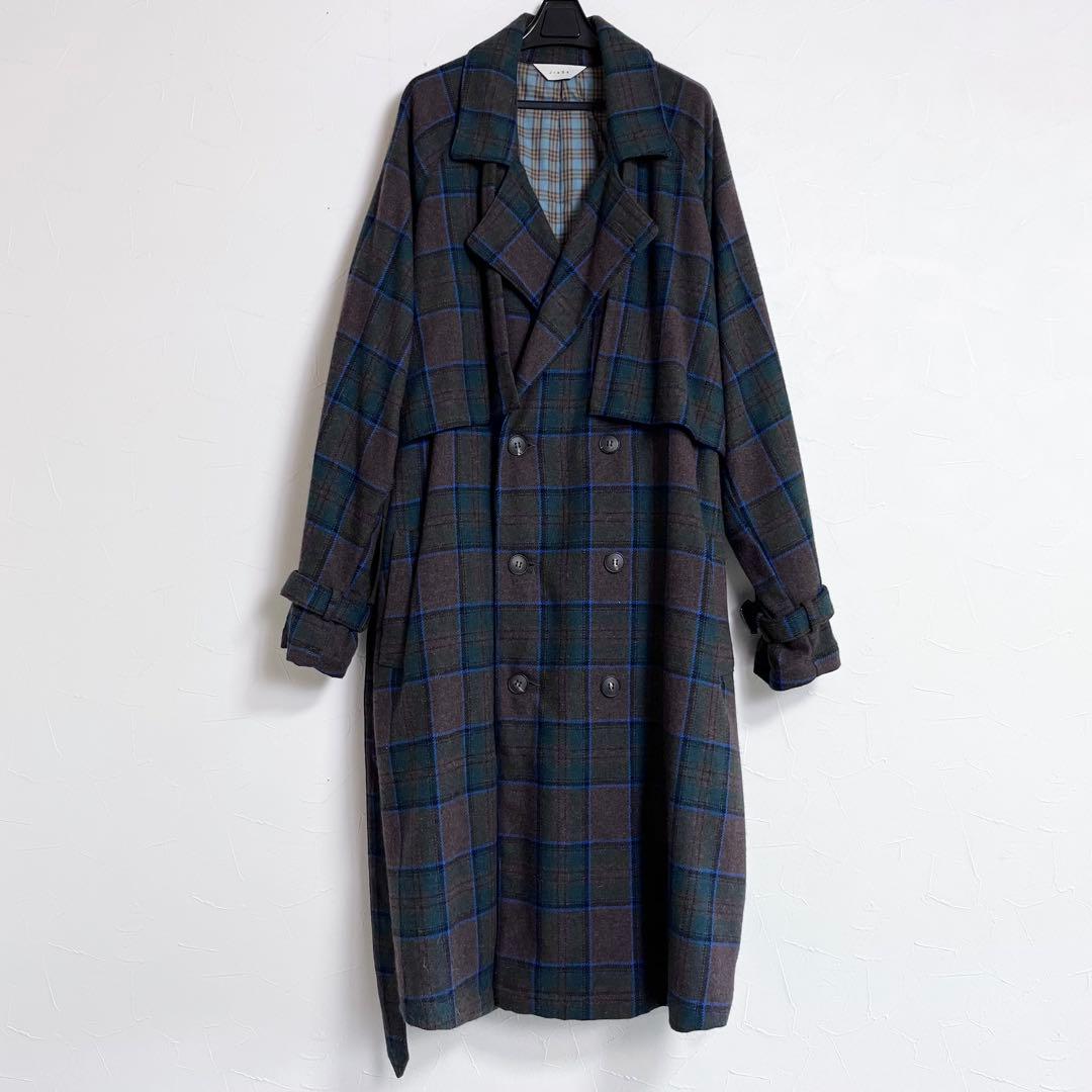 jieDa PLAID TRENCH COAT チェックトレンチコート　サイズ1