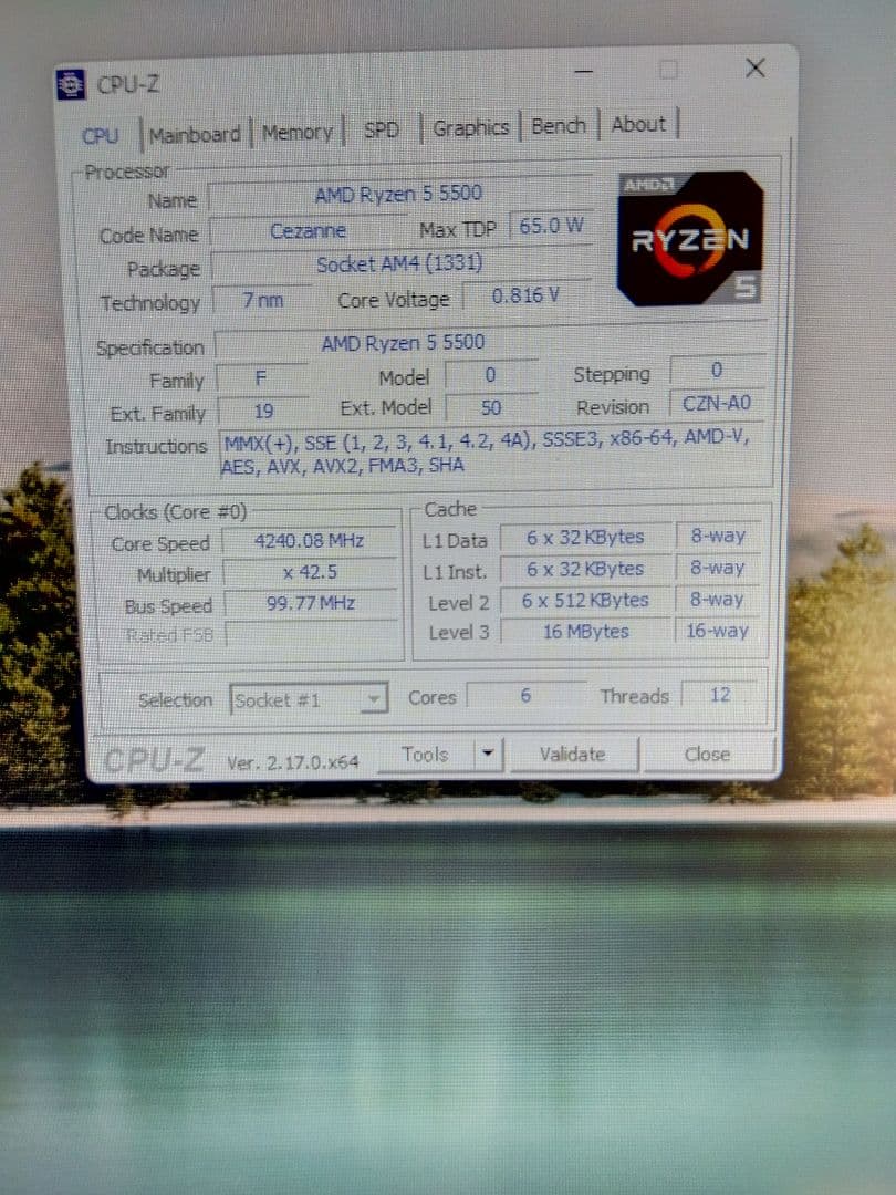 ASUS A520M-K＋Ryzen5500 箱ク−ラ−付 動作確認済み