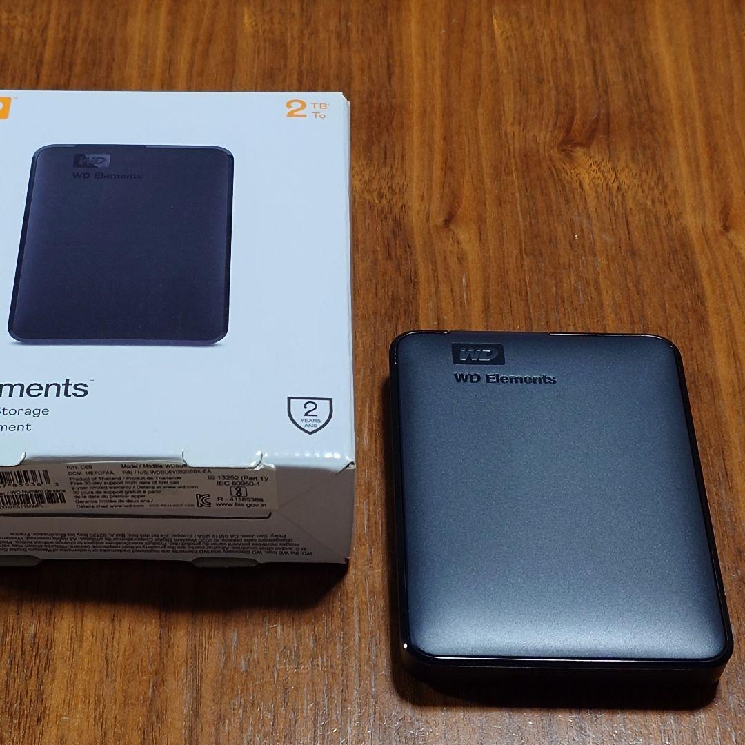 WD ポータブルHDD 2TB USB3.0 ブラック