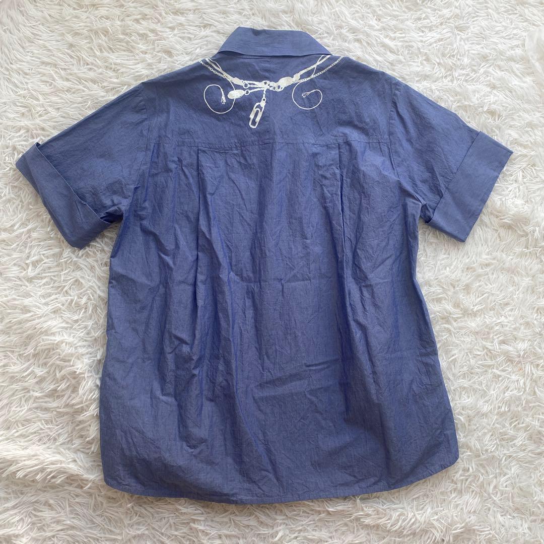 ヴィヴィアンウエストウッド　ブラウス　オーブネックレス　プリント　オーバーサイズ