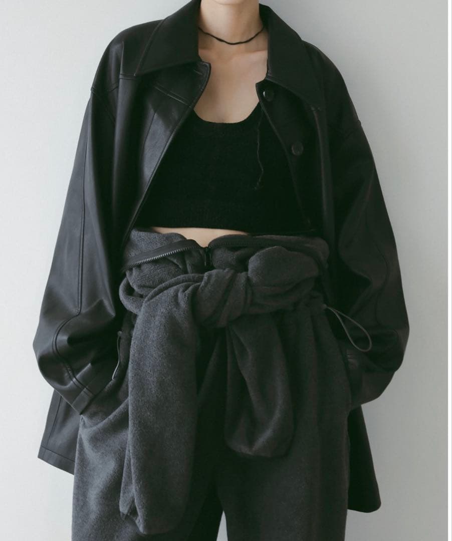 anuke アンヌーク　エコレザーオーバージャケット