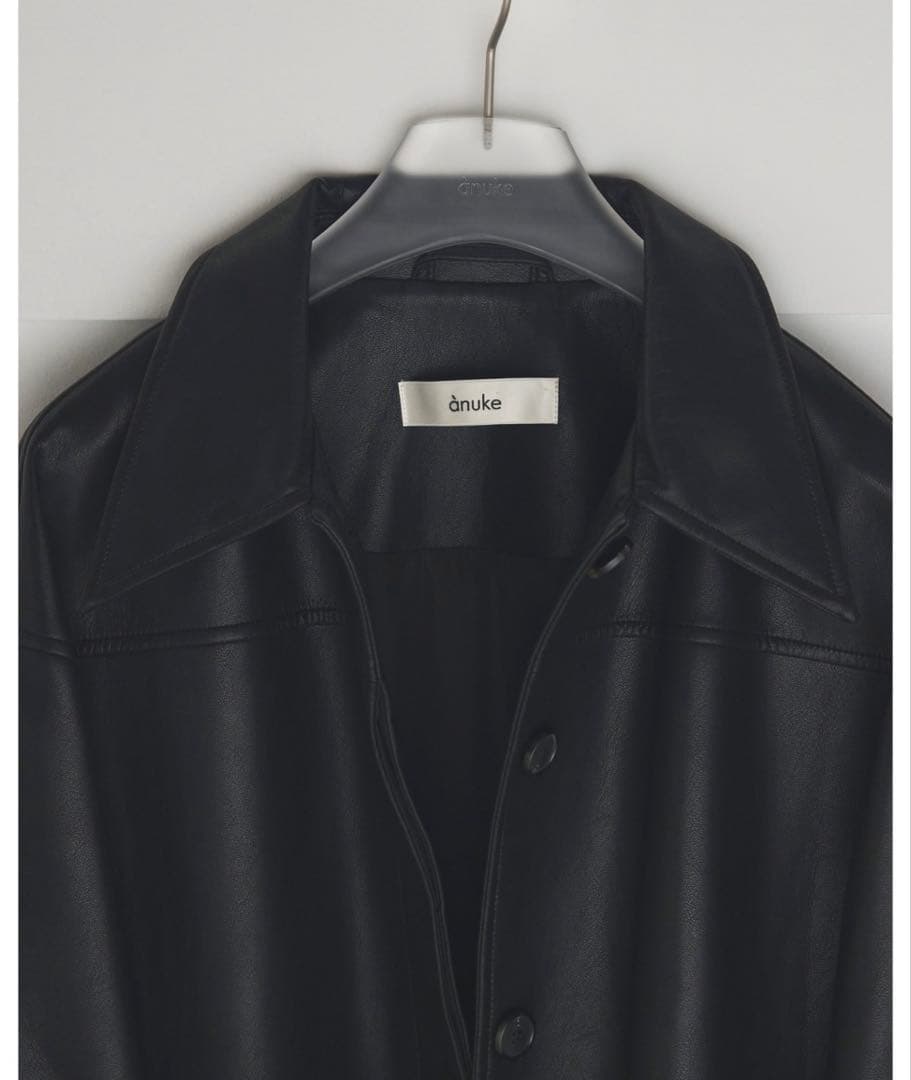 anuke アンヌーク　エコレザーオーバージャケット