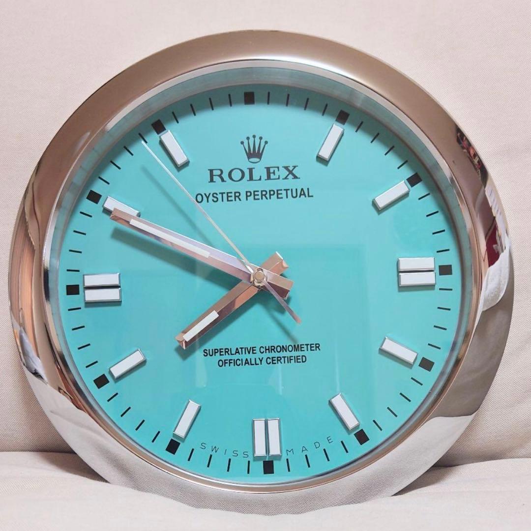 壁掛け ロレックス 希少 ティファニーブルー オイスターパーペチュアル