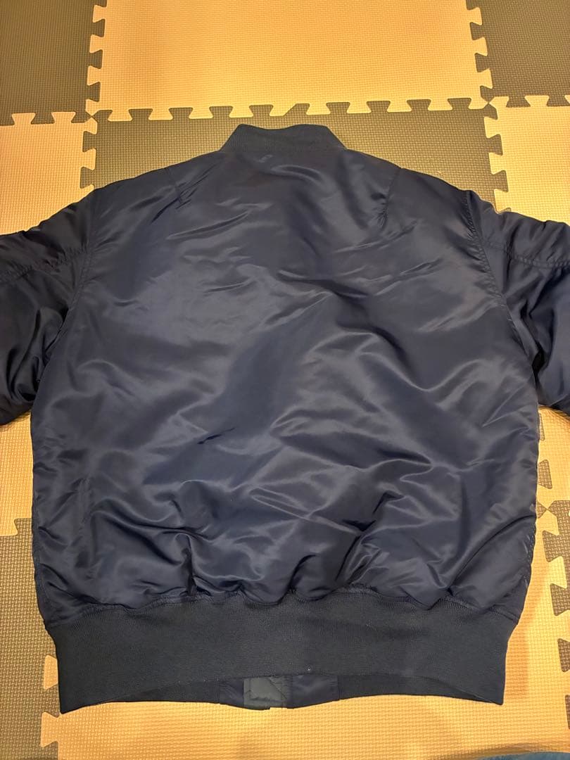 ALPHA MA1 中綿ダウン ミリタリージャケット ネイビー L