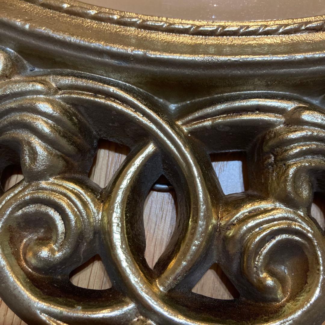 アンティーク　鏡　ゴールドフレーム　オーバル