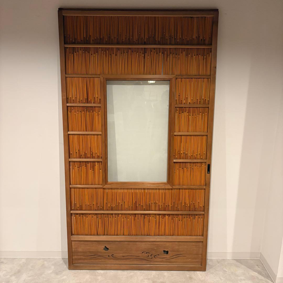 古い建具 ガラス戸 1枚 簾戸 すど 葦戸よしど 夏障子 御簾戸 4/4