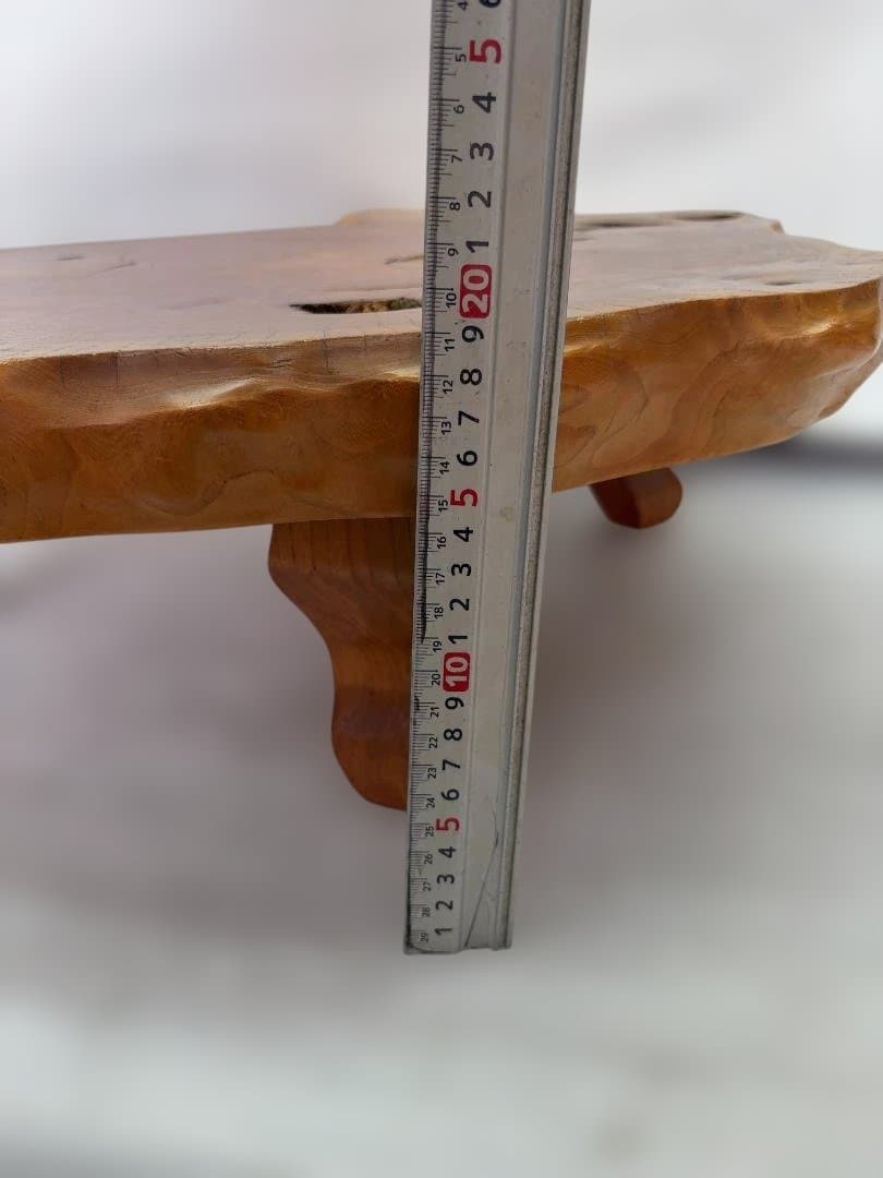 理逸作　 天然木 座卓 木製座卓 　一枚板　節あり　b008