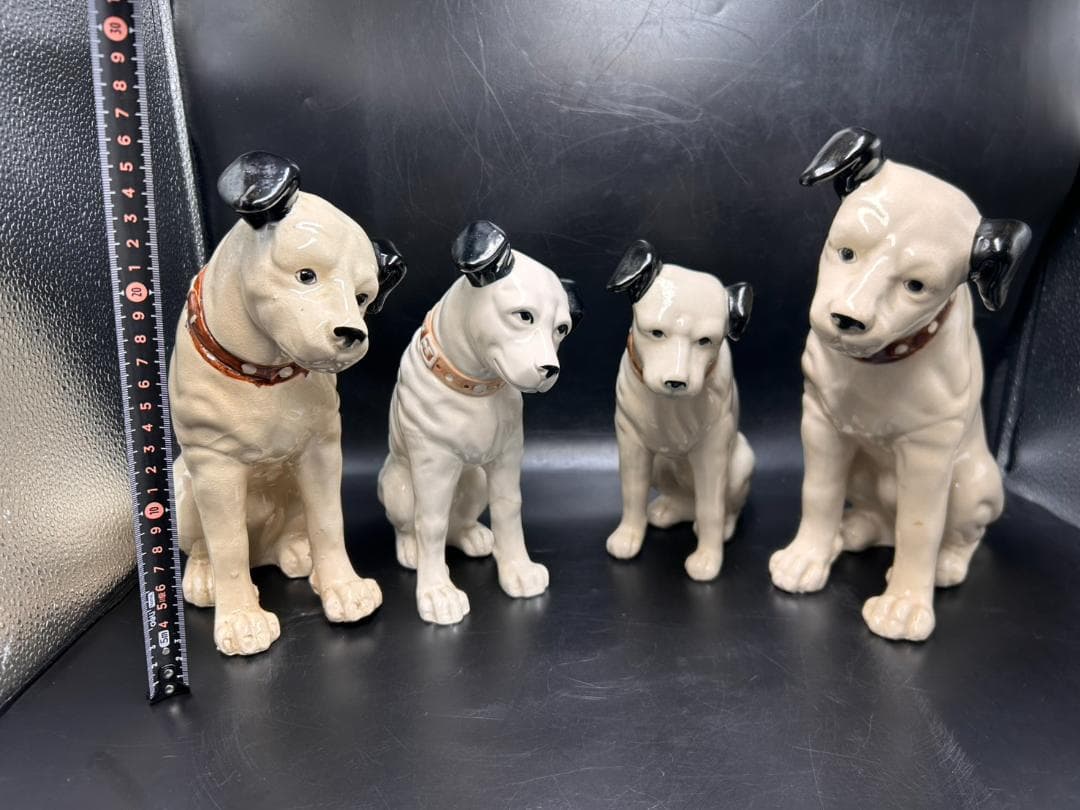 ビクター ニッパー 陶器置物 4体セット 25cm/22cm