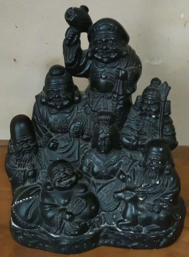 七福神　像　40年以上前の　年代物
