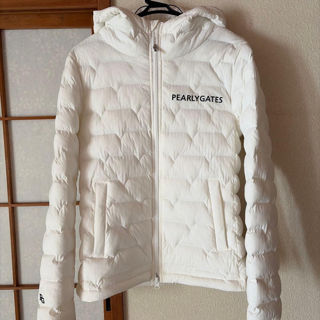 美品　パーリーゲイツ中綿ブルゾン　ダウン　レディース　白