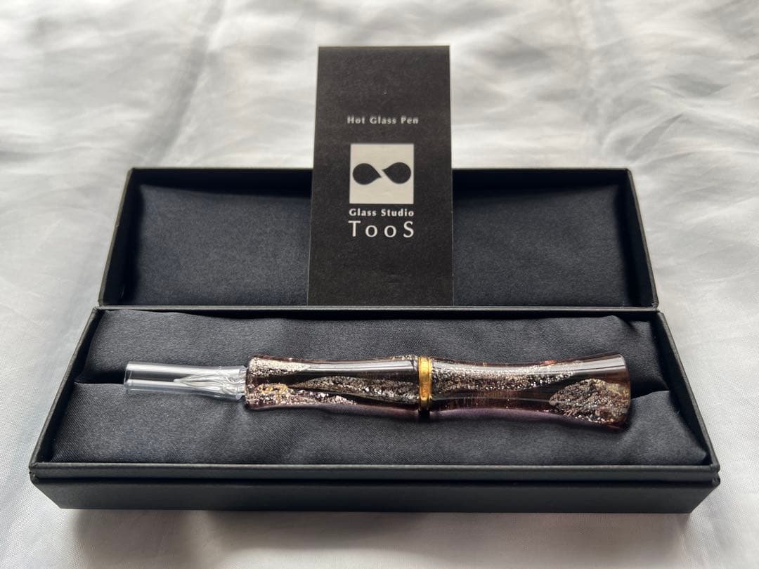 ★新品・送料込★Glasspen TAKETORI 月の鏡 紫色 ガラスペン