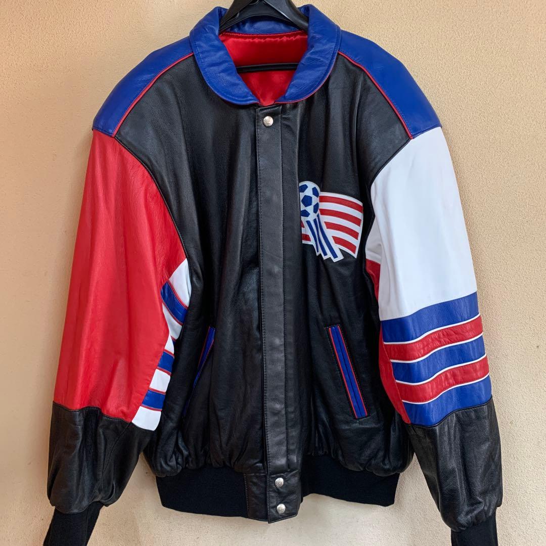 1994年 アメリカW杯 リバーシブル　革ジャン　ジェフハミルトン