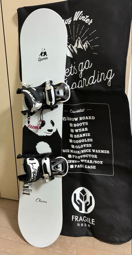 Spoon Charm スノーボード ビンディング リッシュコード付き130cm