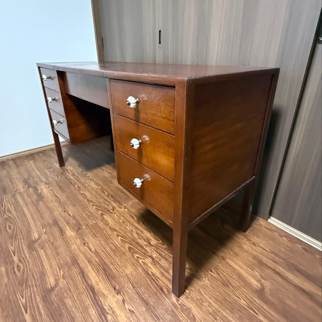 【現地引取】北欧デンマーク ミッドセンチュリー デスクドレッサー 無垢板