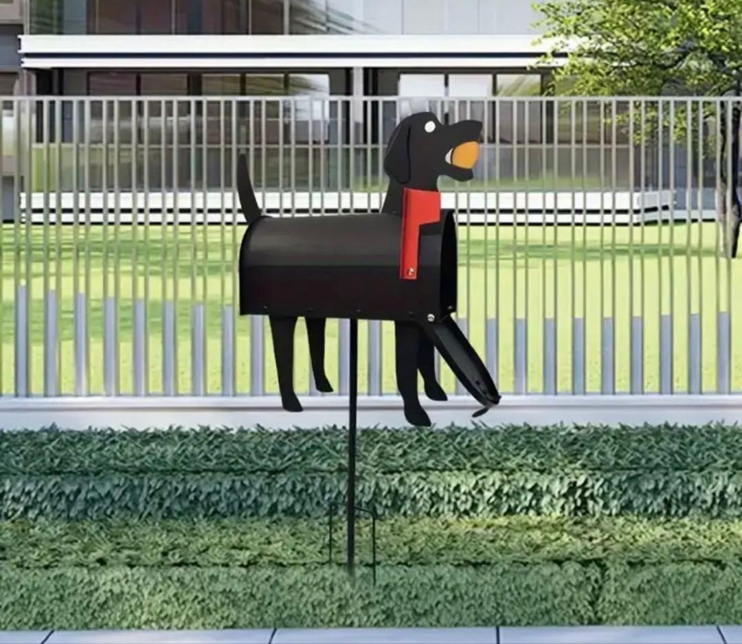 新品　犬の形状の郵便受け　郵便ポスト　自立型　アニマル　メールボックス　モダン