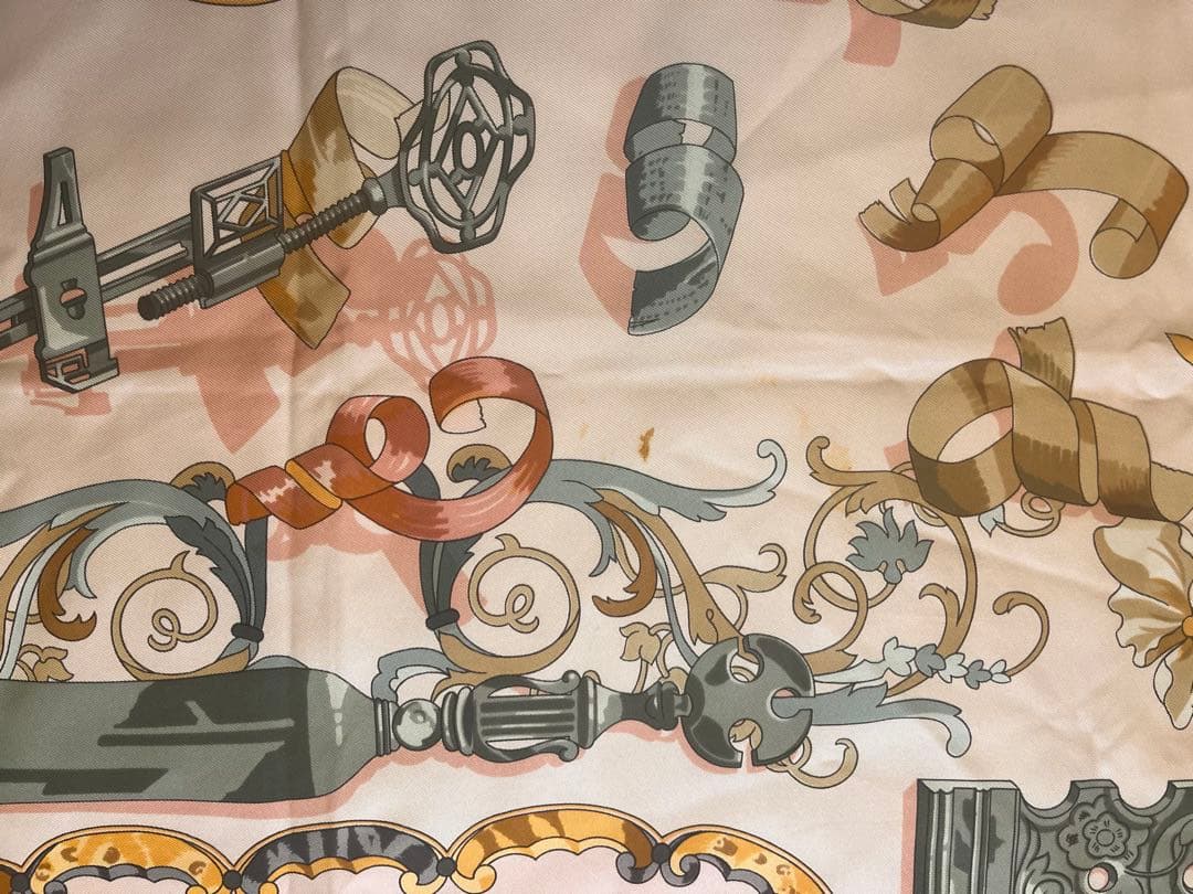 値下げ！エルメス HERMES 90 ピンク　スカーフ