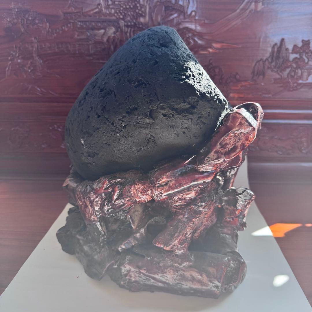 G-6アメジストドーム　濃紫クラスタージォード　天然石　クリスタル　置物13.6