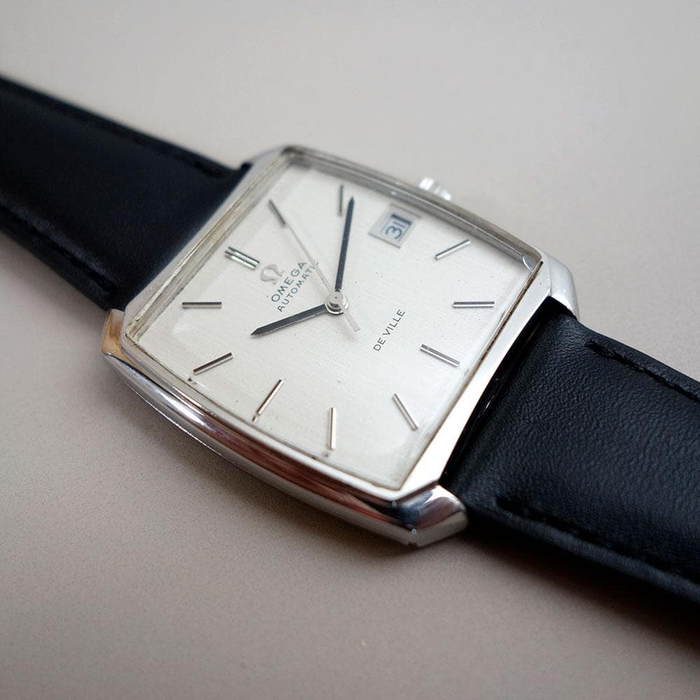 OMEGA DE VILLE オメガ デビル スクエア デイト 自動巻き メンズ