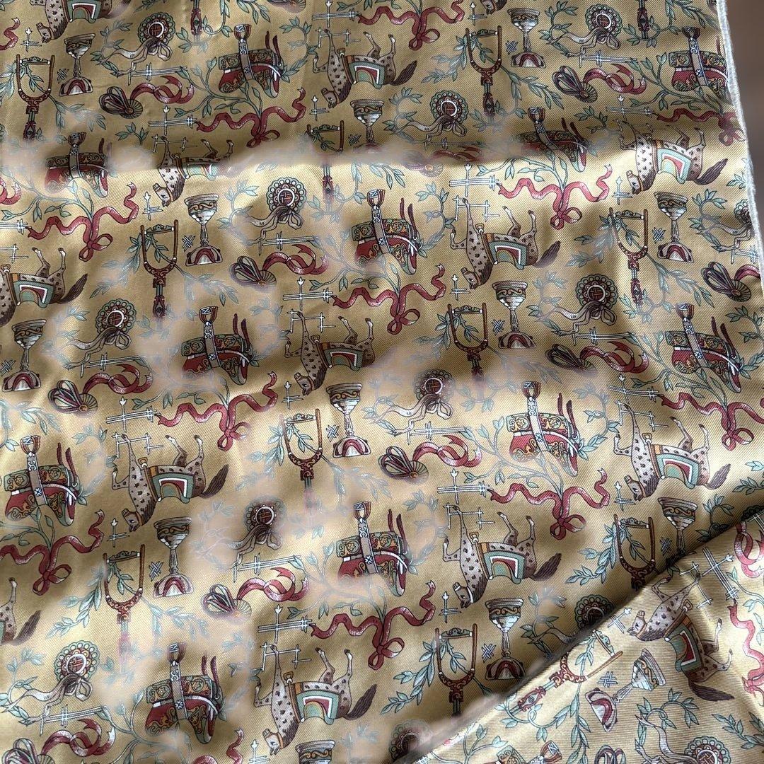 美品）フェラガモ カシミア100%×シルク100% リバーシブル イタリア製