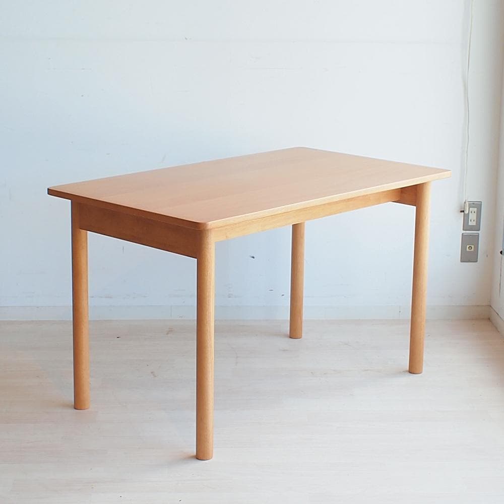 無印良品/MUJI 木製テーブル 120x70 ラバーウッド材 ダイニング