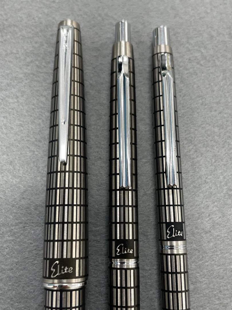 【未使用】PILOT Elite 総格子柄　万年筆　シャーペン ボールペン