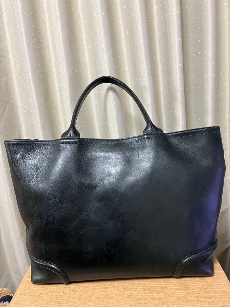 【こなき】FIVE WOODS レザートートバッグ ネイビーLsize