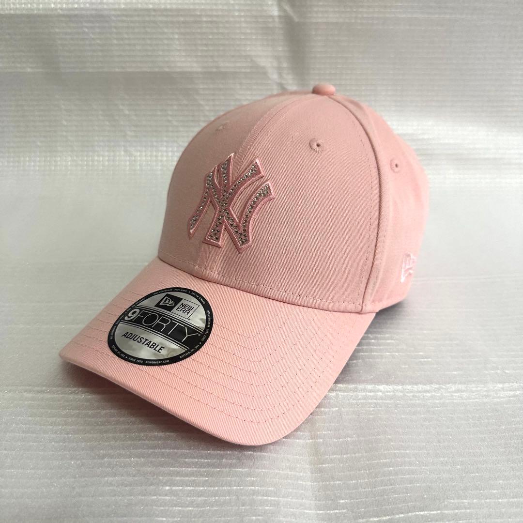 ニューエラ　ピンク 9FORTY ラインストーン