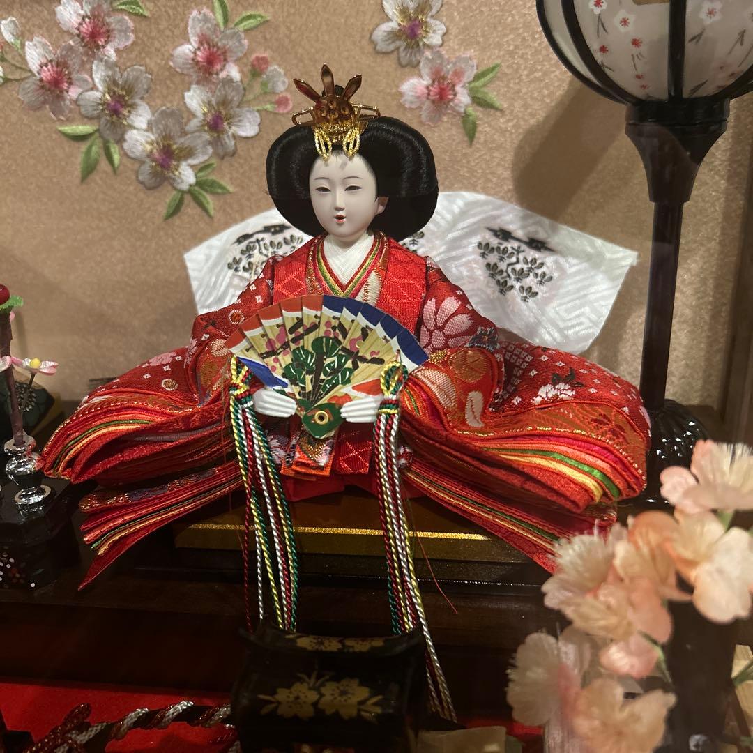ひな人形 ディスプレイケース 照明付き 美品