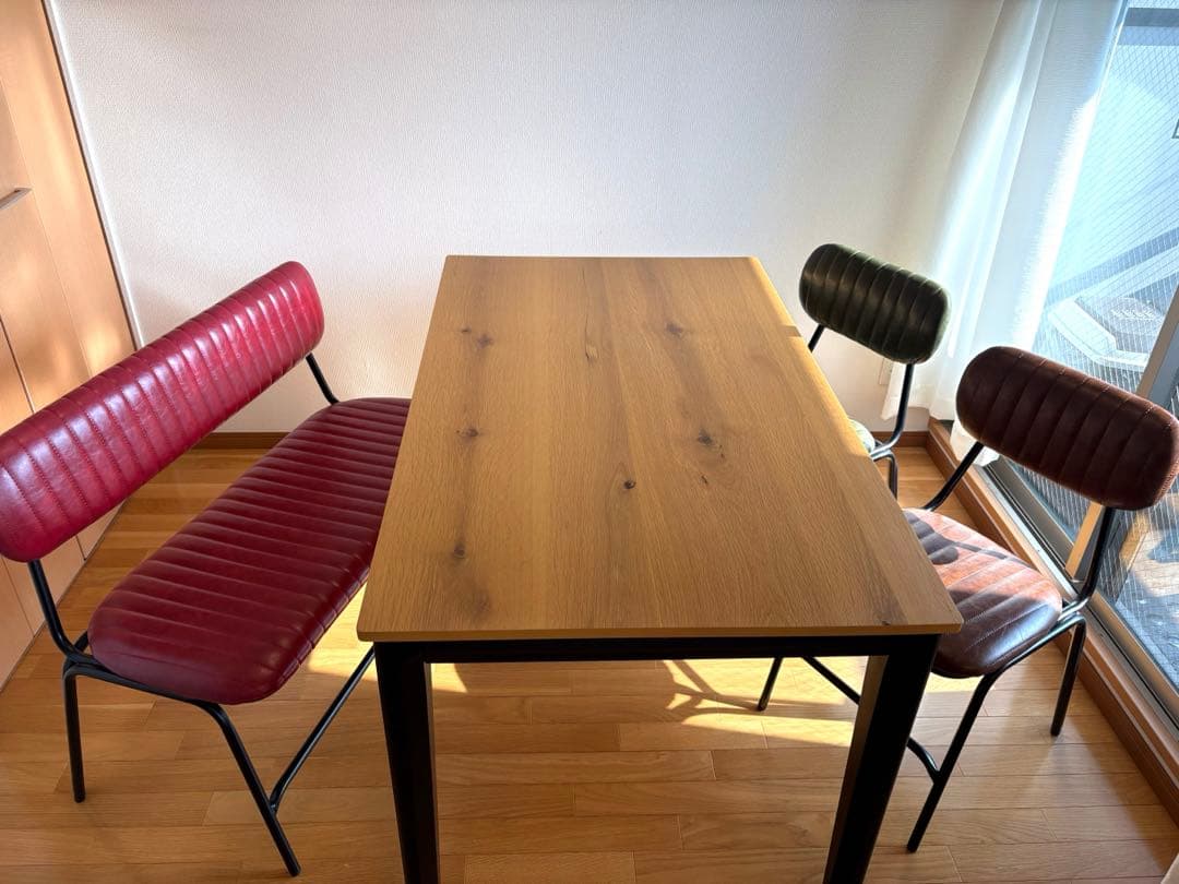 ダイニングチェア緑色【ダイニングテーブルも同時に出品中！】