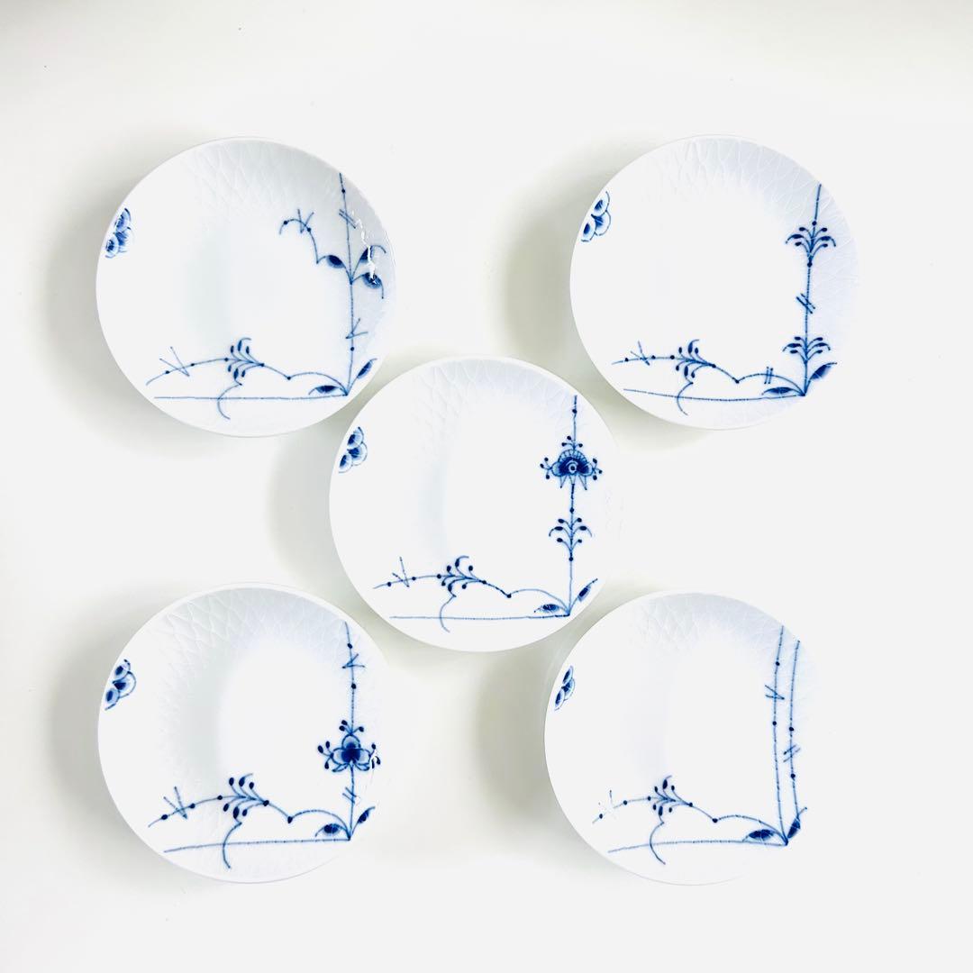 新品 ロイヤルコペンハーゲン ブルーパルメッテ 5柄 プレート 10cm 皿