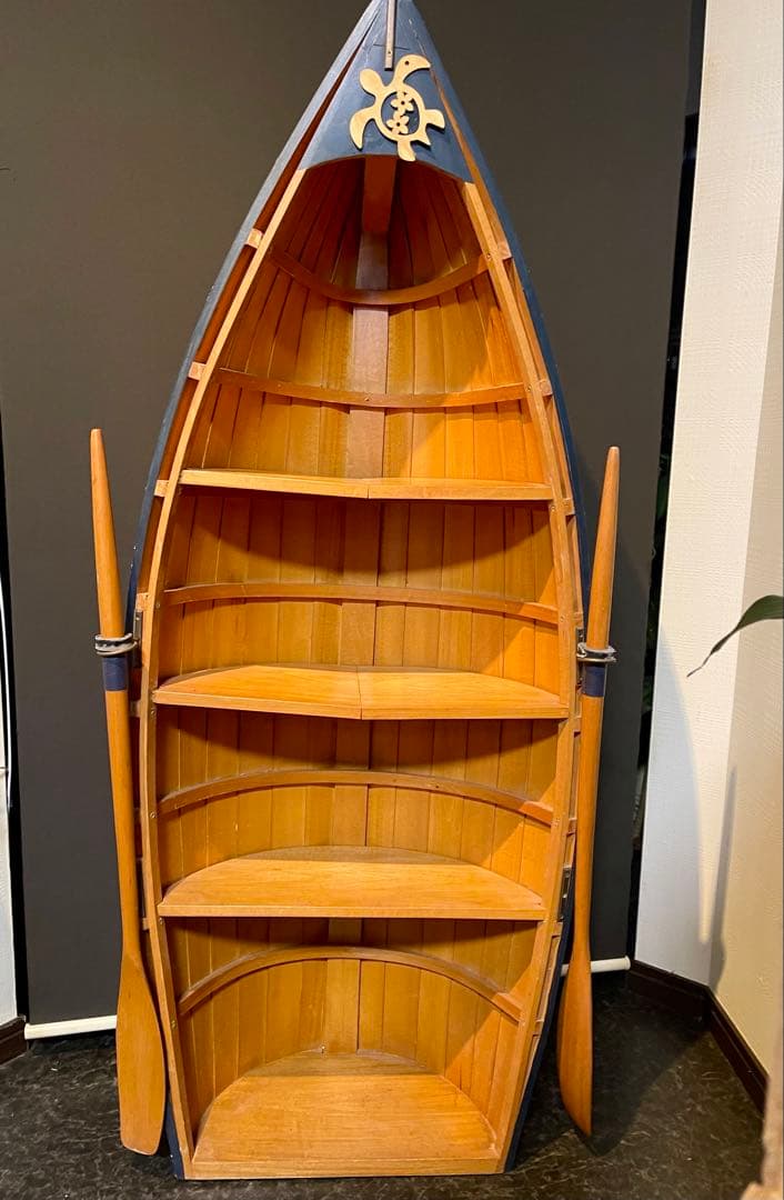 アメリカ ヴィンテージ ボート型 シェルフ 棚 ラック 本棚 ワイン棚 飾り棚