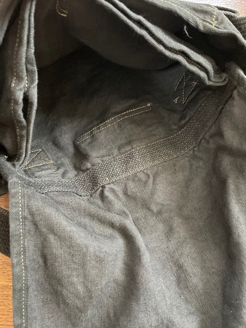 French vintage フランス軍　コットンリネン　ブレッドバック　50s