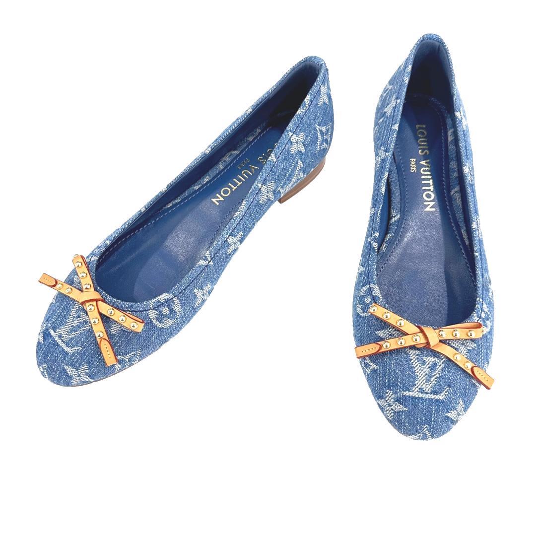 【未使用品】LOUIS VUITTON ヴィトン デニムバレリーナシューズ