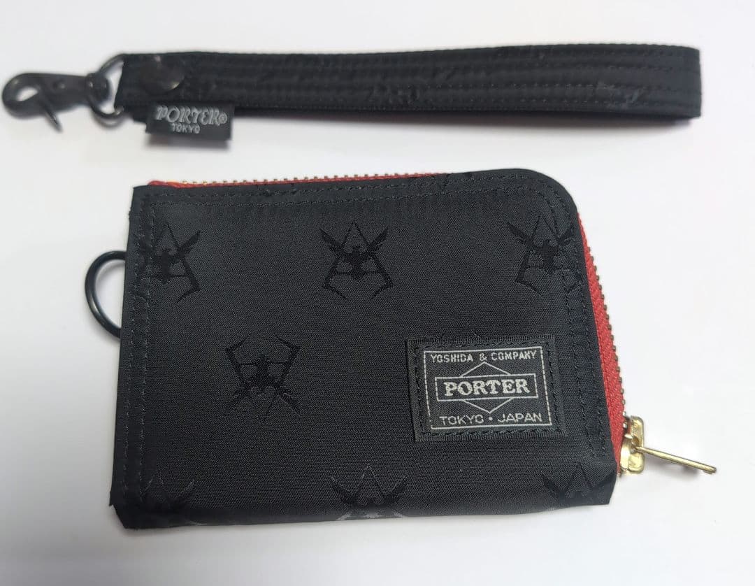 PORTER 　シャア専用　ケース 黒・赤 スカルパターン