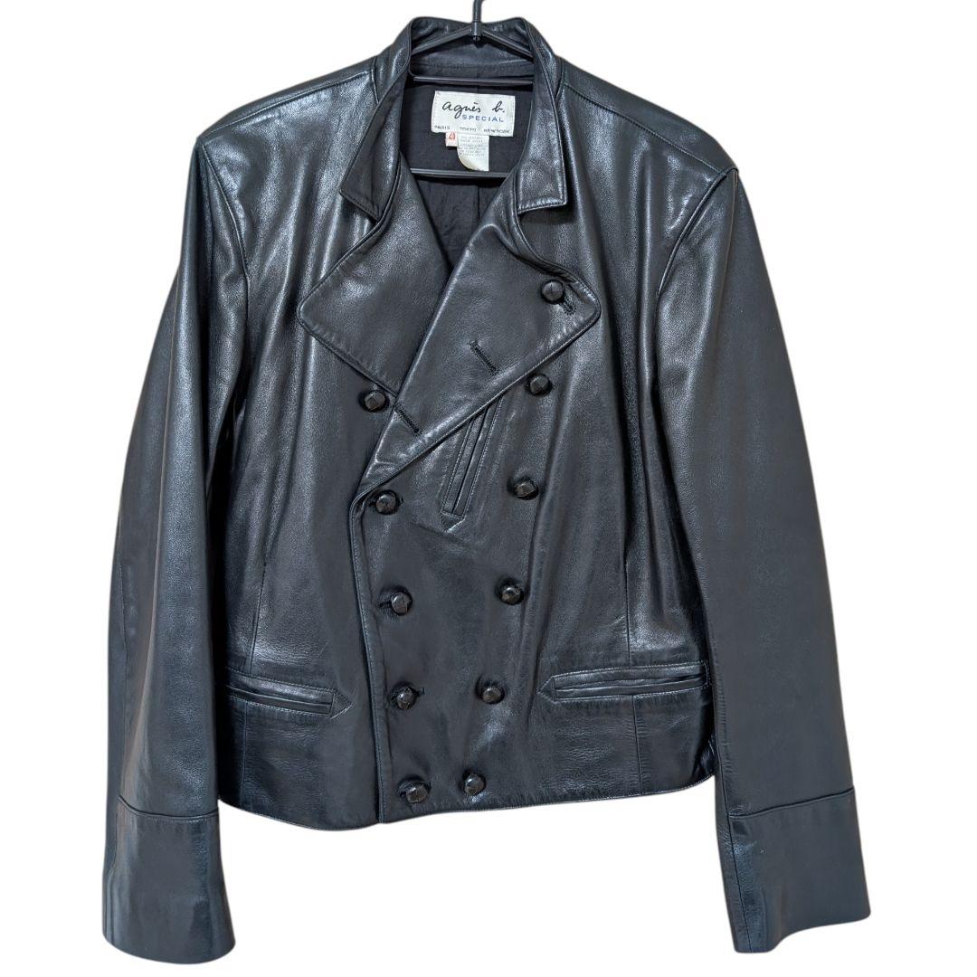 アニエスベー スペシャル レザー ジャケット ナポレオン 40サイズ