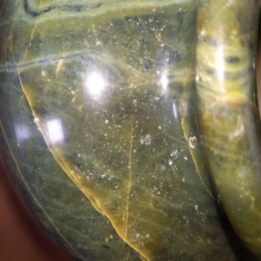 大理石調　花瓶　グリーン　珍品　緑　約６・８キロ　オブジェ　人造石