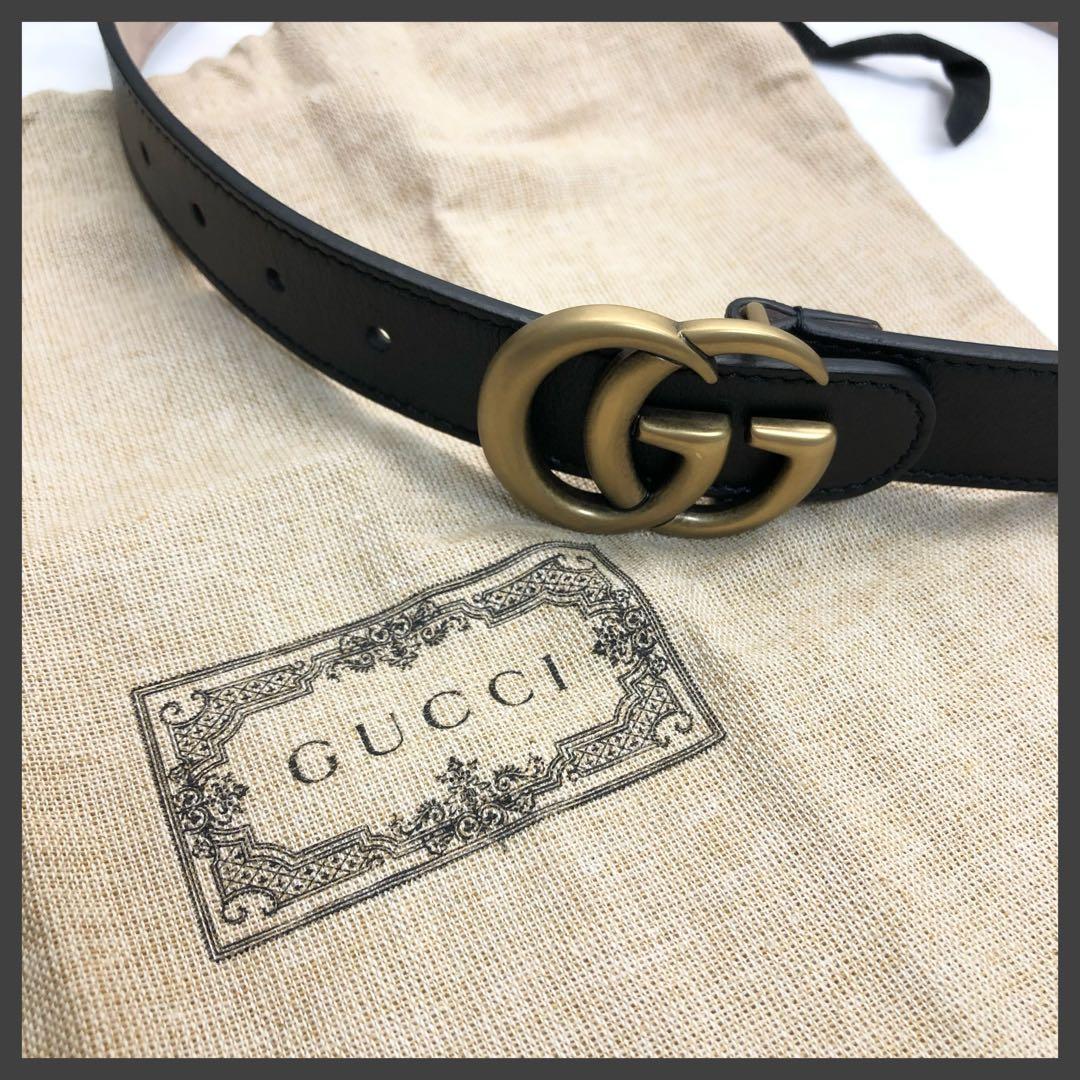 【現行✨保存袋付き】　GUCCI　ベルト　チルドレンズ　レディース　　ダブルG