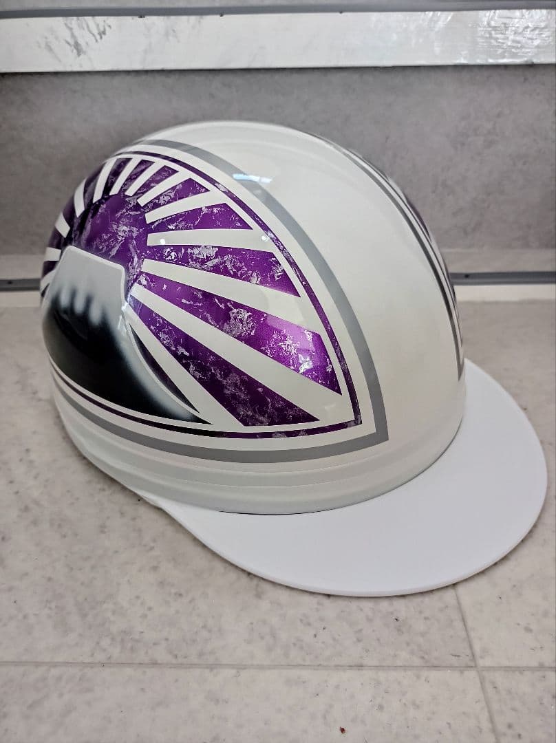 カスタムコルク半　白✘Candyパープルラップ富士日章　シルバーライン