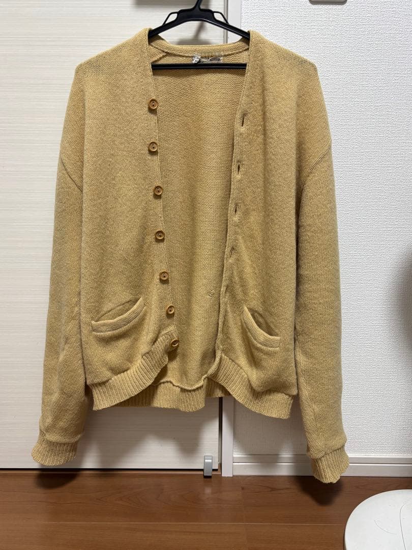 ジュン　60s mohair カーディガン　マスタード　M -L