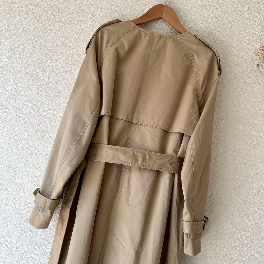 ebure ドレストレンチコート ベージュ ベルト付き ロング丈