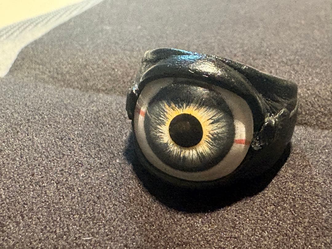 １日限定値下げ。NECROMANCE ネクロマンス　レザー義眼リング