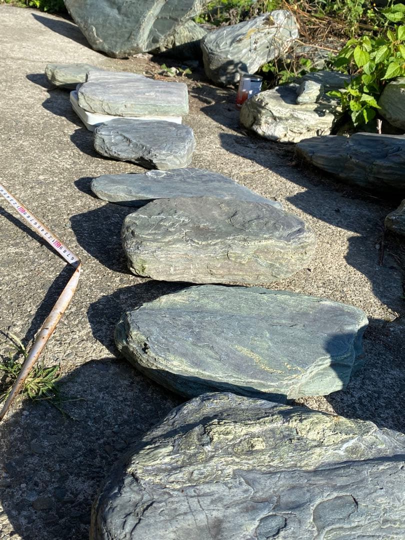 阿波の青石 飛び石 ７枚 庭石 希少