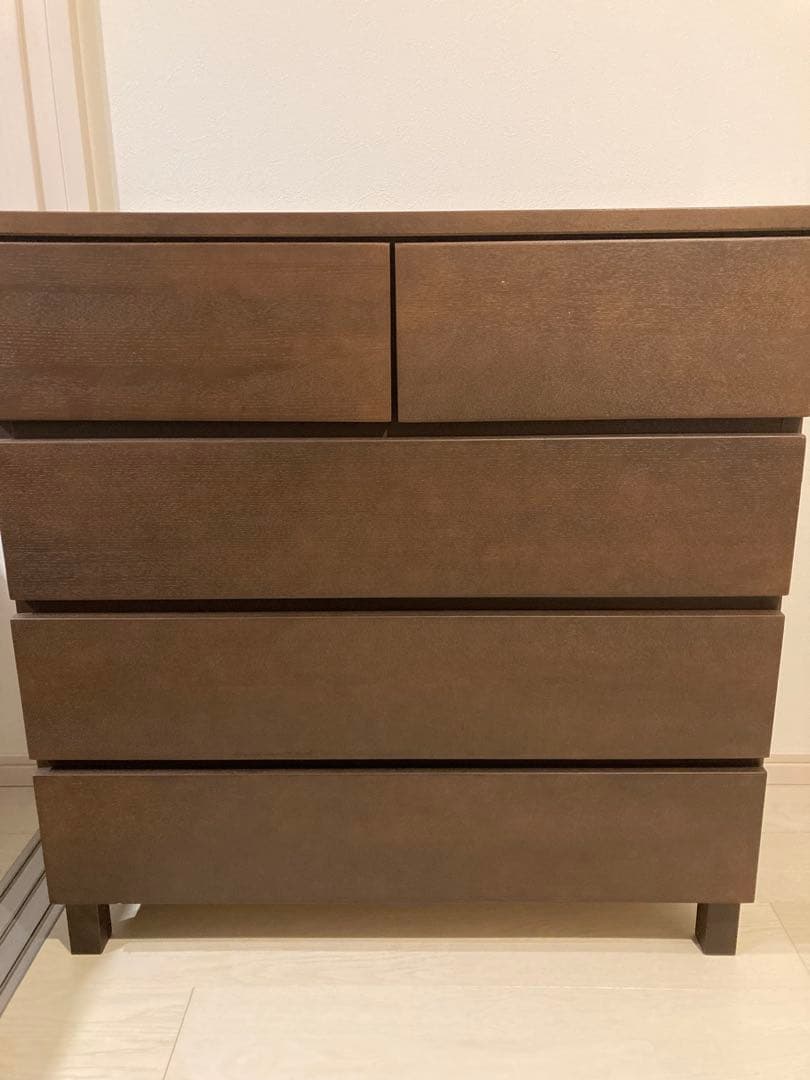 無印　タンス　タモ材