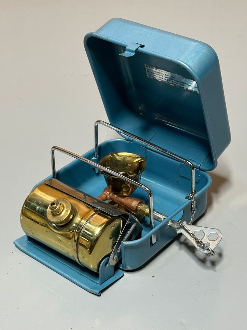 Optimus 8R キャンプ用シングルバーナーコンロ 青 ケース付き