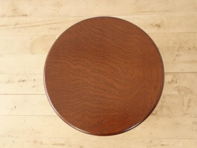 北海道手作り家具　ナラ材　スツール　座面一枚板　勇峰工芸（新）